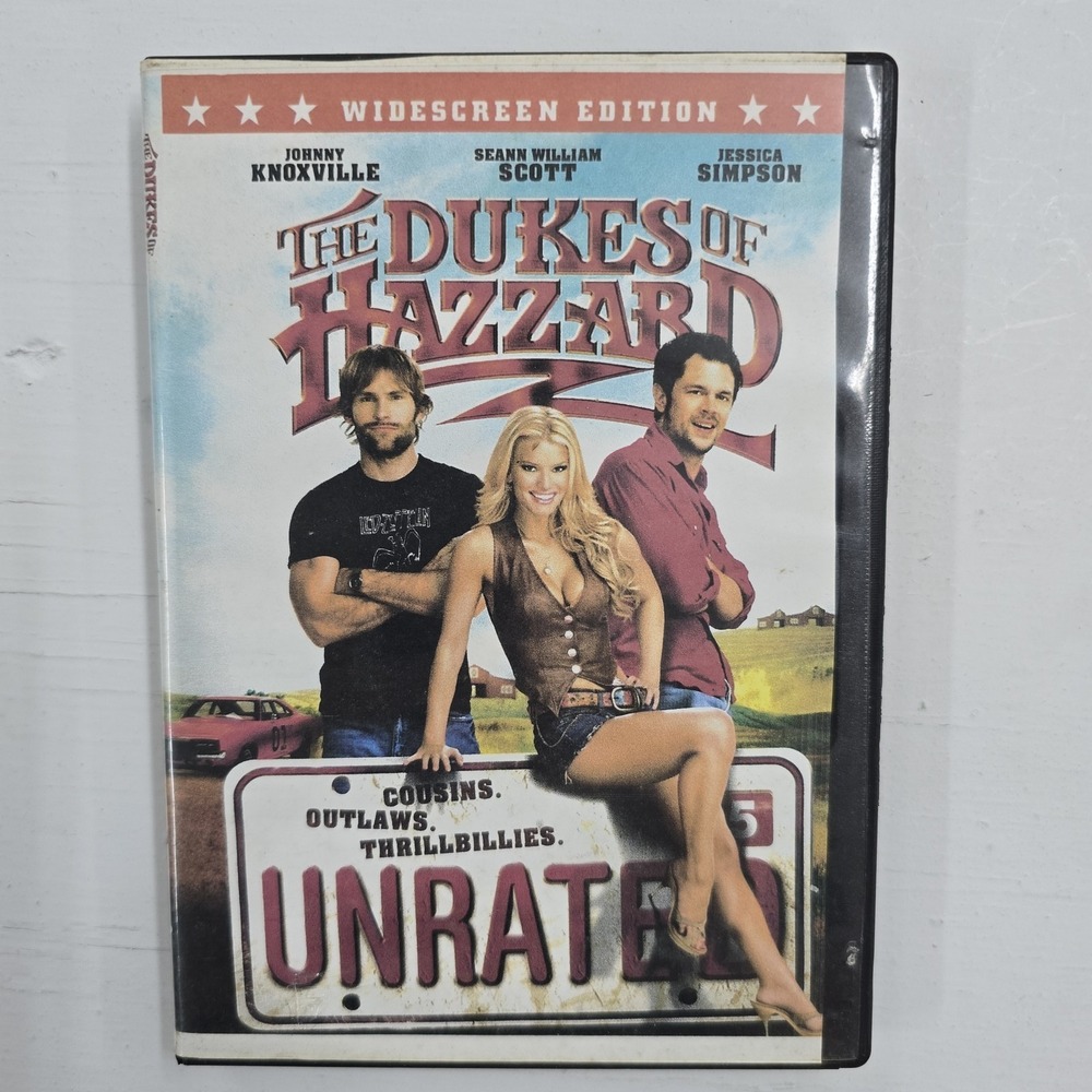 The Dukes of Hazzard DVD 2005 Johnny Knoxville Unrated Widescreen Edition